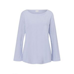 Hanro Women's XS Light Purple Ribbed Boat Neck‎ Long Sleeve Loungewear Top